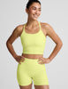 Spacedye Slim Racerback Cropped Tank | Electric Lime Heather