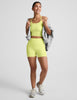 Spacedye Slim Racerback Cropped Tank | Electric Lime Heather