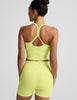 Spacedye Slim Racerback Cropped Tank | Electric Lime Heather