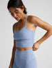 Spacedye Slim Racerback Cropped Tank | Pastel Periwinkle Heather