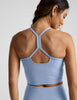 Spacedye Slim Racerback Cropped Tank | Pastel Periwinkle Heather