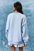 Sweatshirt with Cute Summertime Graphics on Front | Light Blue