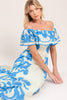Printed Midi Dress | Off White