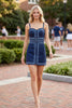 Lace Trimmed Day-to-Night Mini Dress | Light Blue