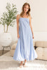 Spaghetti Strap Maxi Dress | Blue Stripe