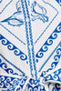 Printed Mini Dress | White & Blue