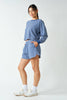 Boardwalk Stripe Crewneck Set | Ocean & White