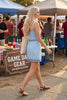 Lace Trimmed Day-to-Night Mini Dress | Light Blue