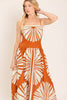 Printed Woven Maxi Dress | Almond
