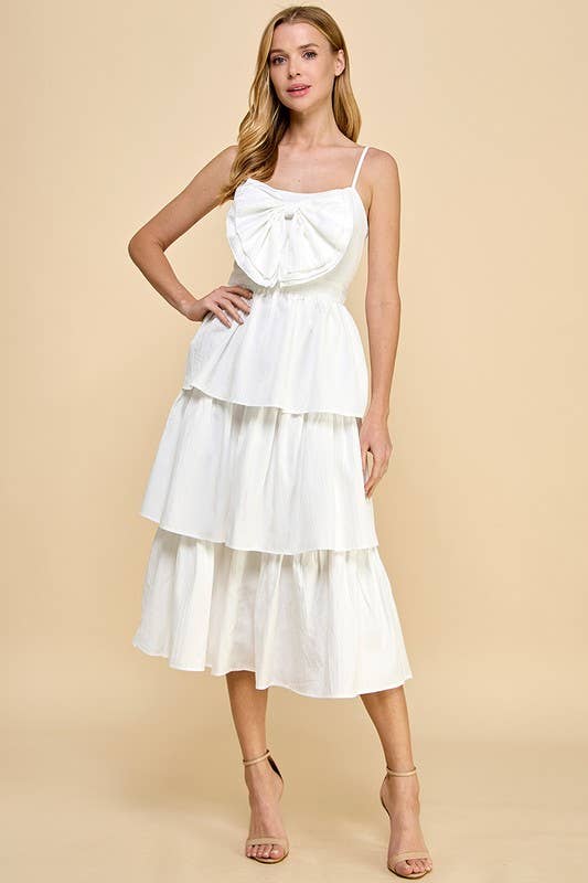 Tiered Ruffle Dress | White