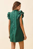 High Neck Babydoll Mini Dress | Hunter Green
