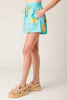 Printed Woven Top and Short Set | Turquoise