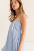 Spaghetti Strap Maxi Dress | Blue Stripe
