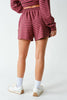 Flex Terry Long-Sleeve & Shorts Lounge Set | Rosewood