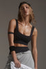 Good Karma Square-Neck Bra | Washed Black