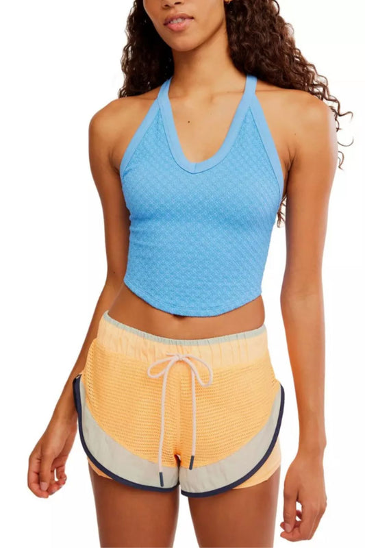 All Clear Jacquard Tank Top | Riviera Blue Holiday