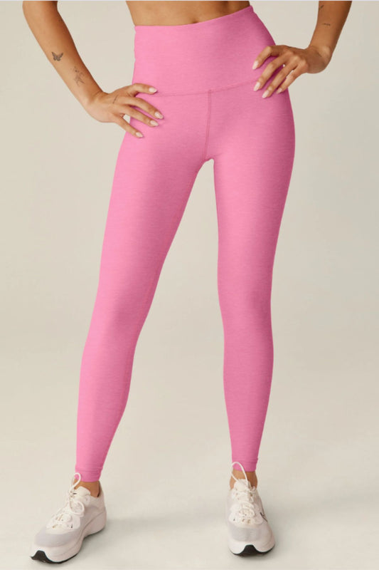 Spacedye Caught In The Midi High Waisted Legging | Pink Bloom Heather