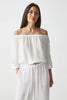 Michael Stars Isabel Convertible Gauze Top in White, Shop at Collected by Sarah Sullivan