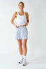 Ribbed Scoop-Neck Built-in-Bra Tank Top | White