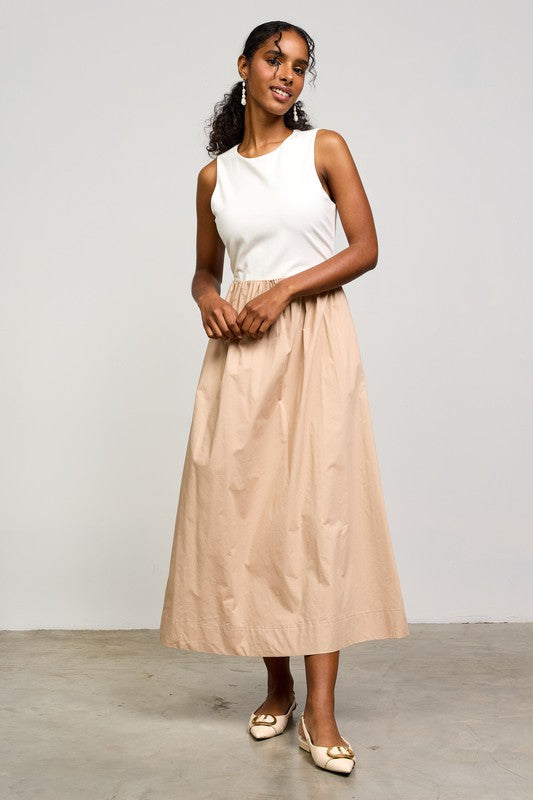 Mixed Media Tank Dress