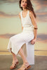 Knit Side Slit Skirt | Off White
