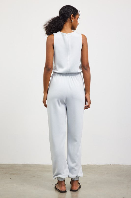Sleeveless Jumpsuit | Blue Fog
