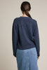 Duck Pattern Button Front Knit Cardigan | Heather Navy