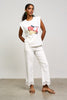 Sleeveless Graphic Shirt With Embroidery