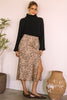 Leopard Satin Maxi Skirt