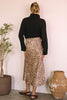 Leopard Satin Maxi Skirt