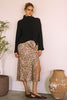 Leopard Satin Maxi Skirt