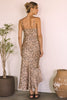 Sleeveless Leopard Satin Dress