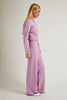 Button Up Cardigan with Wide Leg Pants (Set) | Mauve
