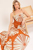 Printed Woven Maxi Dress | Almond