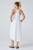 racerback flowy tank dress in white