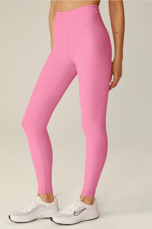 Spacedye Caught In The Midi High Waisted Legging | Pink Bloom Heather