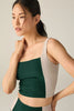 Spacedye Vitality Colorblock Cropped Tank | Dark Spruce Green & Eggshell