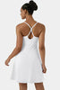 white racer back active dress