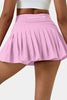 Back waistband pocket and pleats feature on Halara Pink Tennis Skirt