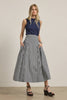 Gingham Check Midi Skirt - GINGHAM
