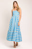 Printed Woven Midi Dress | Light Blue