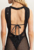 Open Back Bodycon Coverup Maxi Dress | Black