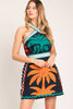 Printed Woven Mini Dress | Black Multi