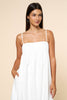 Pleated Spaghetti Straps Maxi Dress | Navy