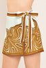 Printed Woven Skort | Ivory