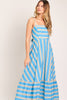 Printed Woven Midi Dress | Light Blue