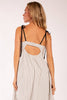 Spaghetti Strap Maxi Dress | Ivory Stripe