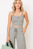 Contemporary Grey cropped cami, perfect for any casual occasion.