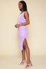 Lilac Knit Side Slit Skirt showcased at Collected by Sarah Sullivan