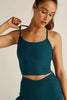 Spacedye Slim Racerback Cropped Tank | Majestic Blue Heather